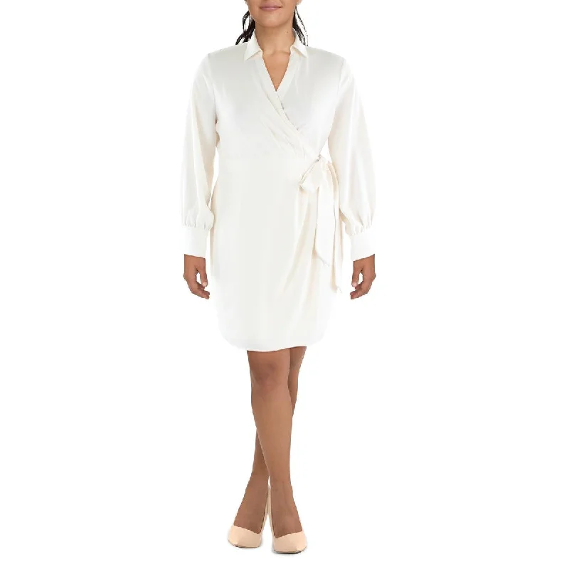 Lauren Ralph Lauren Womens Collared Short Wrap Dress Fashionable Polka Dot Wrap Dress Lauren Ralph Lauren Womens Collared Short Wrap Dress Fashionable Polka Dot Wrap Dress
