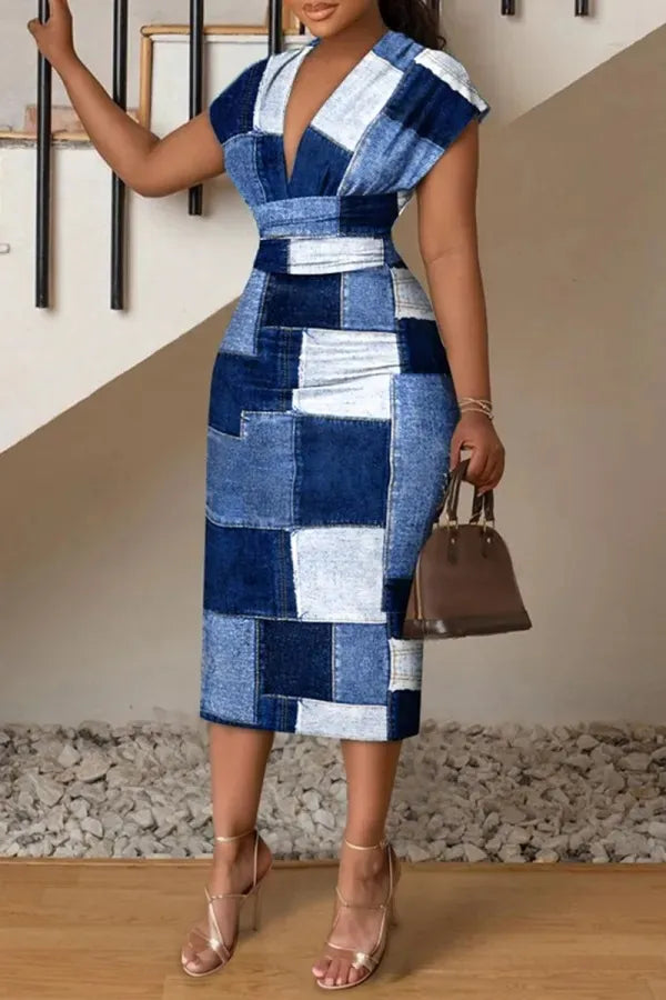 2024 Sexy V Neck Sleeveless Wrap Dress Elegant Plaid Midi Dress Stylish Wide Sleeve Wrap Dress 2024 Sexy V Neck Sleeveless Wrap Dress Elegant Plaid Midi Dress Stylish Wide Sleeve Wrap Dress