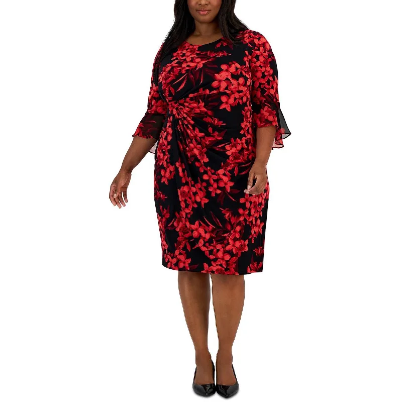 Connected Apparel Womens Petites Gathered Midi Wrap Dress Fashionable Wrap Dress with Belt Connected Apparel Womens Petites Gathered Midi Wrap Dress Fashionable Wrap Dress with Belt