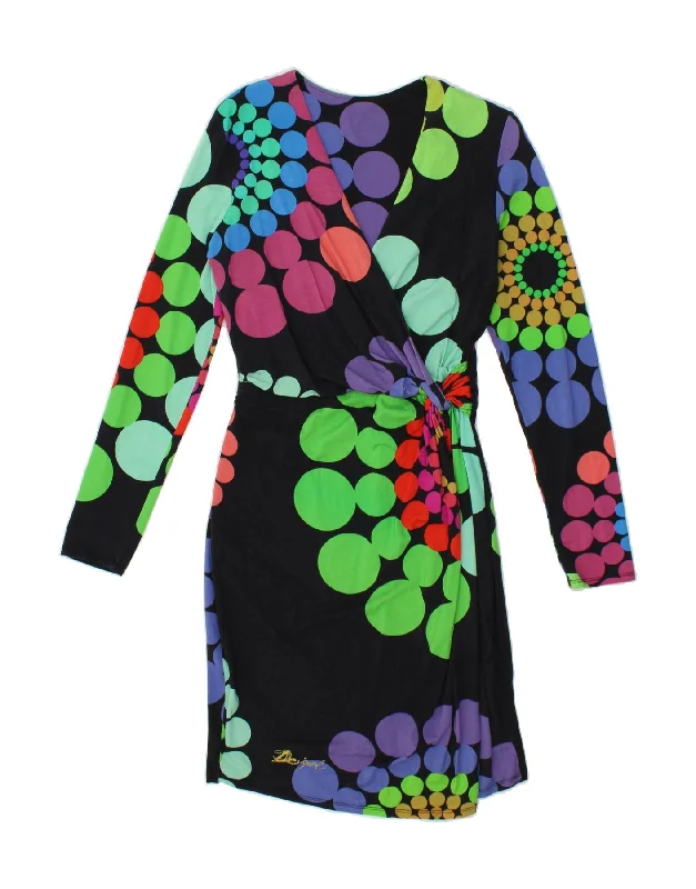 DESIGUAL Womens Abstract Pattern Wrap Dress UK 14 Large Multicoloured Stylish High-Waisted Wrap Dress DESIGUAL Womens Abstract Pattern Wrap Dress UK 14 Large Multicoloured Stylish High-Waisted Wrap Dress