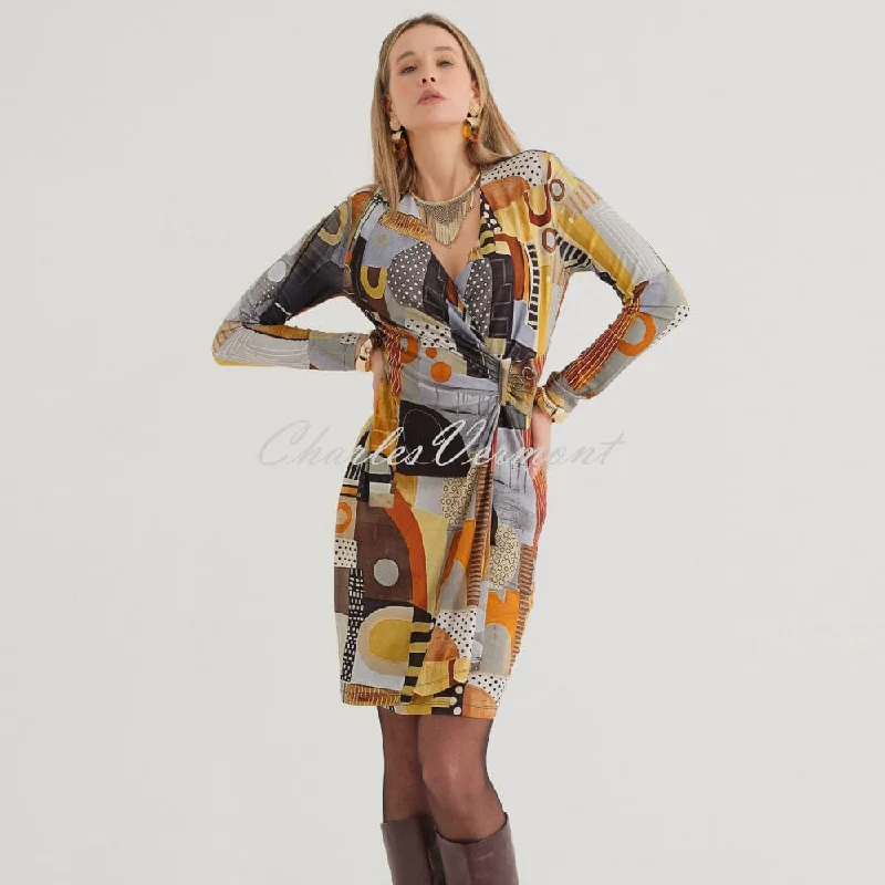 Dolcezza 'Life Is A Rollercoaster' Wrap Dress - Style 74714 Comfortable Plaid Wrap Dress Dolcezza 'Life Is A Rollercoaster' Wrap Dress - Style 74714 Comfortable Plaid Wrap Dress