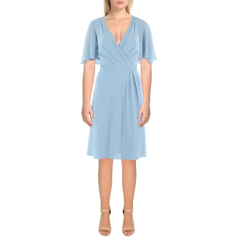 Lauren Ralph Lauren Womens Georgette Surplice Midi Wrap Dress Cozy Wrap Dress for Fall Lauren Ralph Lauren Womens Georgette Surplice Midi Wrap Dress Cozy Wrap Dress for Fall