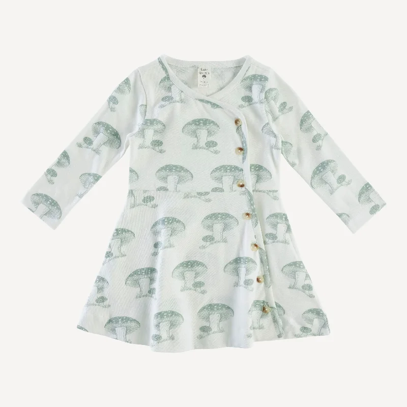 long sleeve wrap dress | jadeite toadstool | organic cotton jersey Chic Floral Print Wrap Dress long sleeve wrap dress | jadeite toadstool | organic cotton jersey Chic Floral Print Wrap Dress