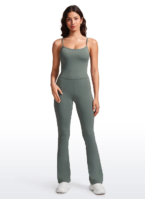 Butterluxe Flare Jumpsuits Build-in Bra Bodysuits 30'' Elegant Bodysuit with Chiffon Butterluxe Flare Jumpsuits Build-in Bra Bodysuits 30'' Elegant Bodysuit with Chiffon