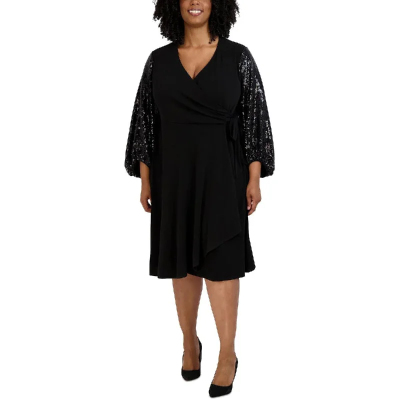 Signature By Robbie Bee Womens Plus Tie Waist Midi Wrap Dress Elegant Silk-Wrap Dress Signature By Robbie Bee Womens Plus Tie Waist Midi Wrap Dress Elegant Silk-Wrap Dress