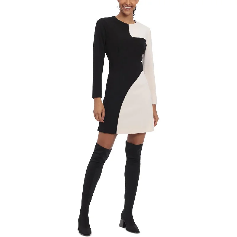 Donna Morgan Womens Colorblock Long Sleeve Cocktail And Party Dress Tunics Sale discount Donna Morgan Womens Colorblock Long Sleeve Cocktail And Party Dress Tunics Sale discount