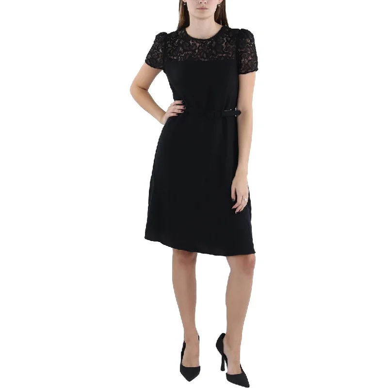Lauren Ralph Lauren Womens Lace Trim Above Knee Cocktail And Party Dress Tunics Fashionable trendy Lauren Ralph Lauren Womens Lace Trim Above Knee Cocktail And Party Dress Tunics Fashionable trendy