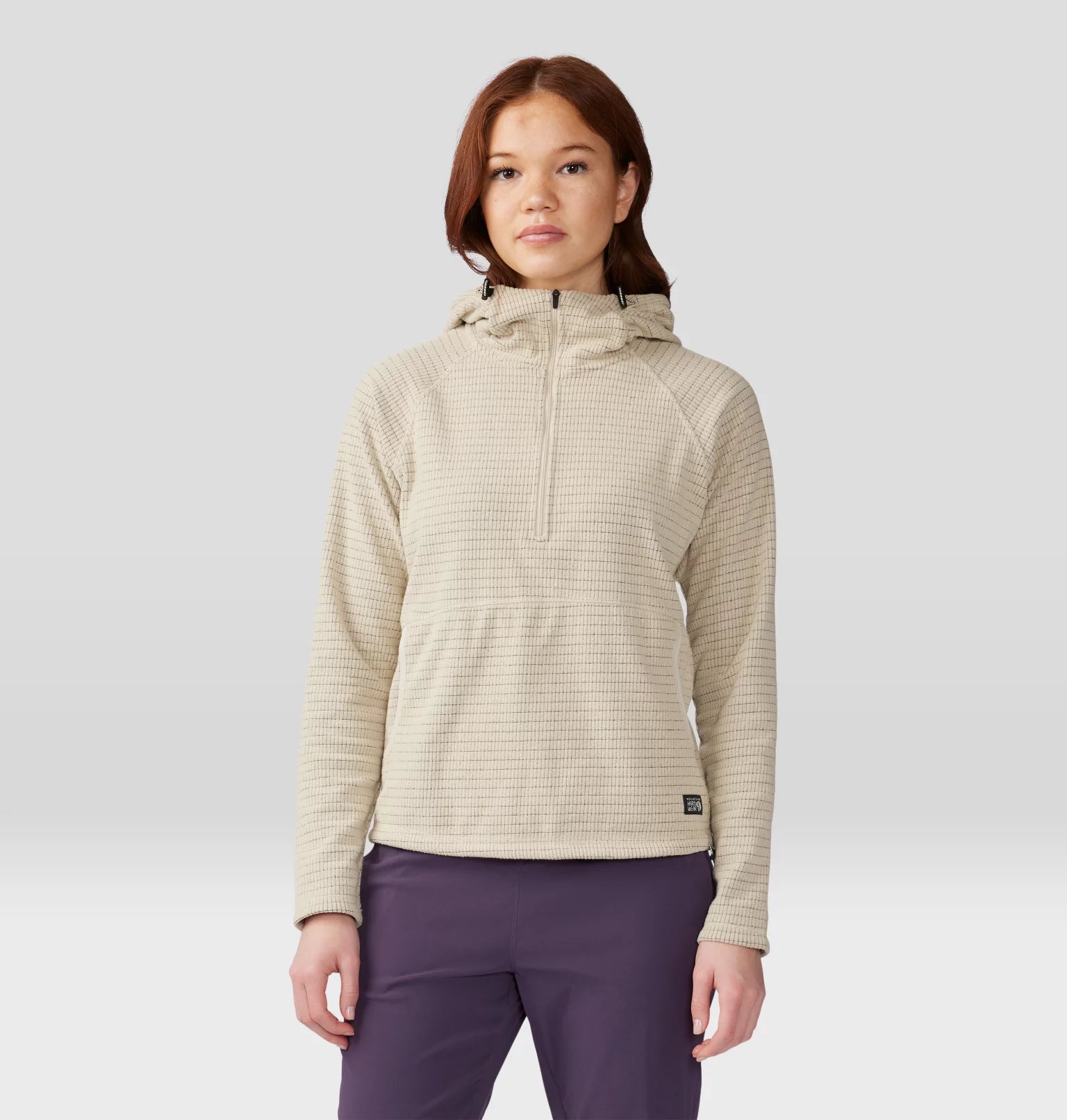 MHW Women's Summit Grid Half Zip Hoody Hoodie with Hem Patch Decorative Personalized MHW Women's Summit Grid Half Zip Hoody Hoodie with Hem Patch Decorative Personalized