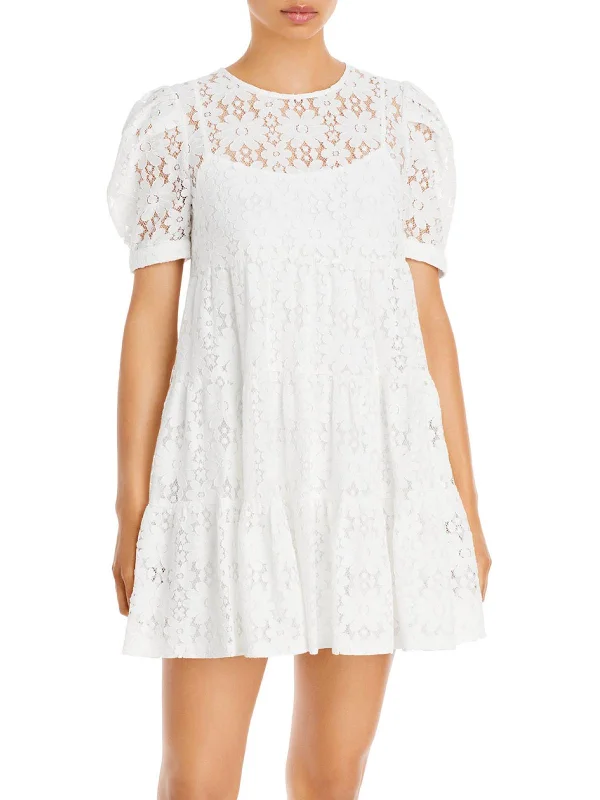 Womens Lace Mini Cocktail and Party Dress Tunics Prom sequined
