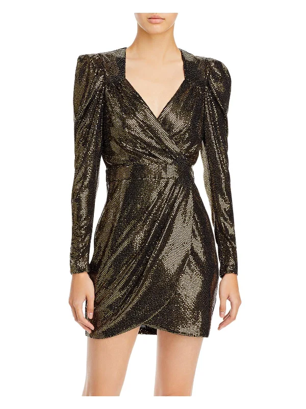 Womens Metallic Mini Cocktail and Party Dress Tunics New arrival
