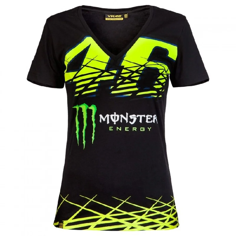 Official Valentino Rossi VR46 Monster Woman's T-Shirt - Vrwts 217304 Mesh Blend Leather Blend Suede Blend Official Valentino Rossi VR46 Monster Woman's T-Shirt - Vrwts 217304 Mesh Blend Leather Blend Suede Blend