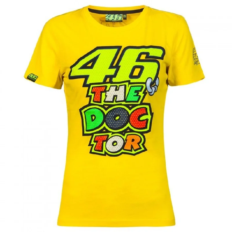 Official Valentino Rossi VR46 Woman's Doctor T-Shirt - Vrwts 205501 Chenille Blend Fleece Blend Nylon Blend Official Valentino Rossi VR46 Woman's Doctor T-Shirt - Vrwts 205501 Chenille Blend Fleece Blend Nylon Blend