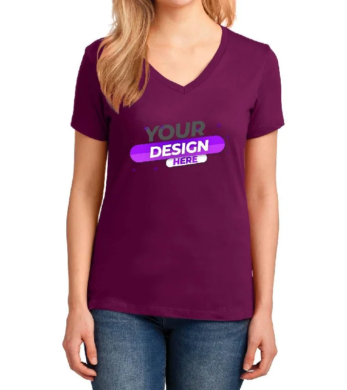Port & Company® Ladies Core Cotton V-Neck Tee Satin Fabric Silk Fabric Chiffon Fabric Port & Company® Ladies Core Cotton V-Neck Tee Satin Fabric Silk Fabric Chiffon Fabric