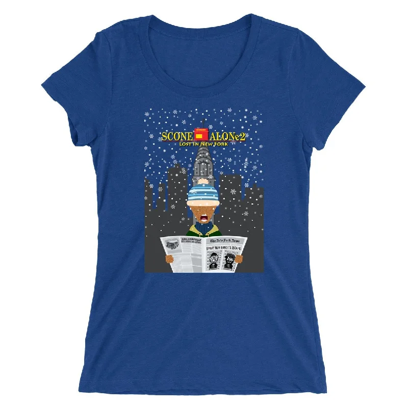 Movie The Food™ "Scone Alone 2" Women's T-Shirt Mesh Fabric Canvas Fabric Denim Fabric Movie The Food™ "Scone Alone 2" Women's T-Shirt Mesh Fabric Canvas Fabric Denim Fabric