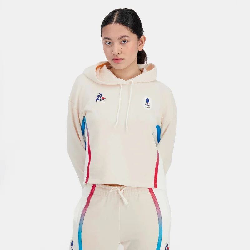 2410471-EFRO 24 Hoody N°1 W écru | Sweat à capuche Équipe de France Femme Hoodie with Print Artistic Unique 2410471-EFRO 24 Hoody N°1 W écru | Sweat à capuche Équipe de France Femme Hoodie with Print Artistic Unique
