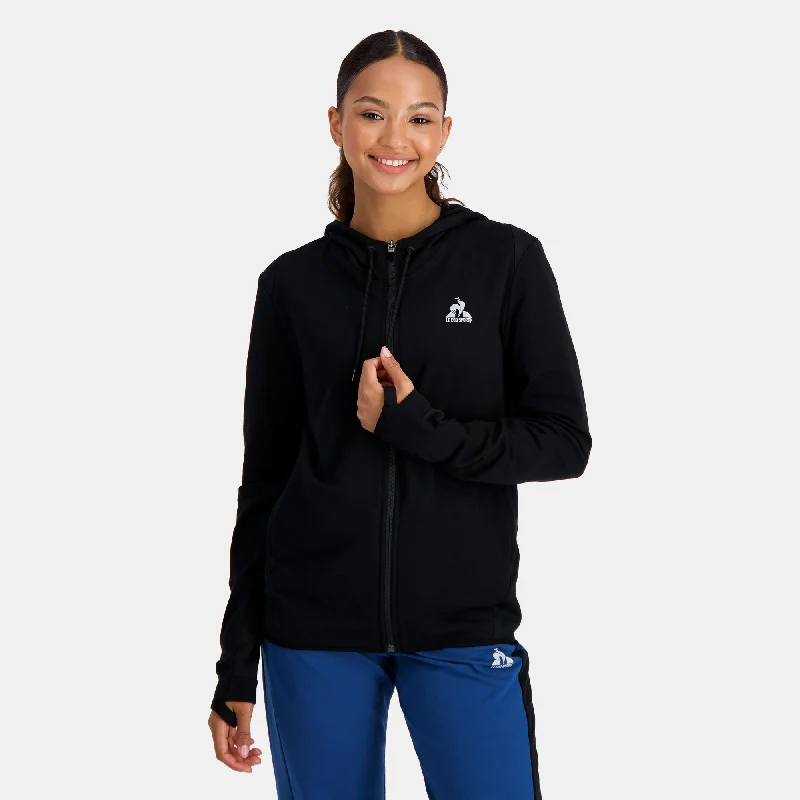 2310664-TRAINING LF FZ Hoody N°3 W black | Sweat zippé à capuche Femme Hoodie with Zipper Versatile Modern 2310664-TRAINING LF FZ Hoody N°3 W black | Sweat zippé à capuche Femme Hoodie with Zipper Versatile Modern