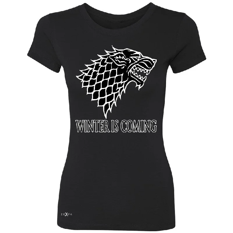 Zexpa Apparelâ„¢ Winter is Coming Stark Women's T-shirt Thronies North GOT Fan Tee Layered Multi-layer Single Layer Zexpa Apparelâ„¢ Winter is Coming Stark Women's T-shirt Thronies North GOT Fan Tee Layered Multi-layer Single Layer