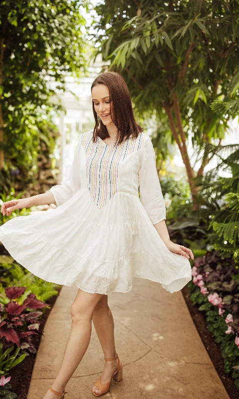 Diana White Dress With Hood