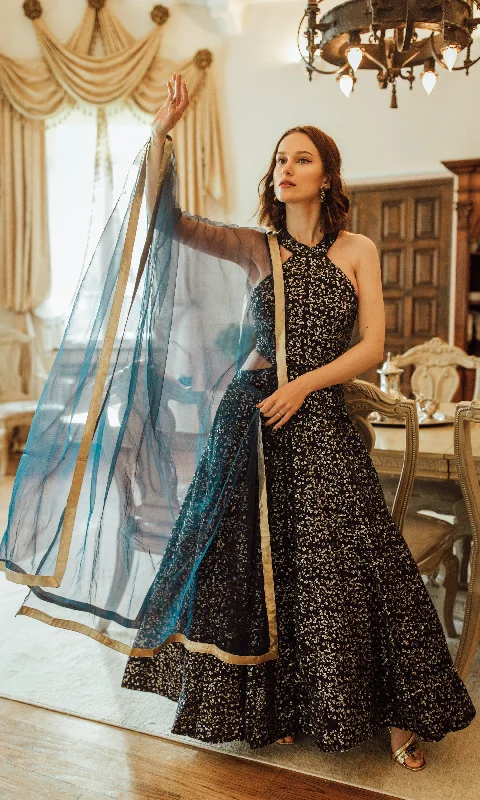 Stella Cutout Lace Up Back Gown