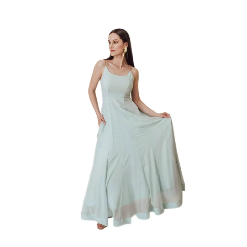 Niki Sky Blue Shimmer Gown