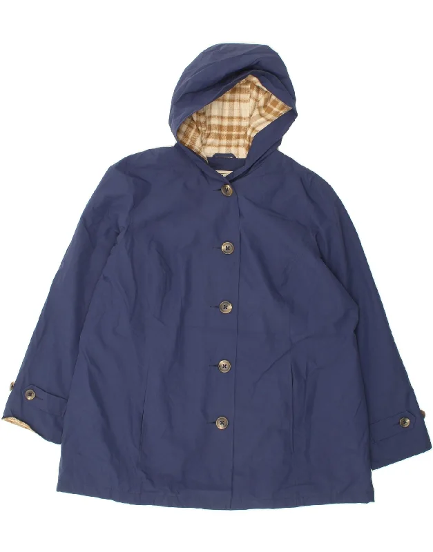 L.L.BEAN Womens Oversized Hooded Overcoat UK 16 Large Navy Blue Smart-Casual Overcoat L.L.BEAN Womens Oversized Hooded Overcoat UK 16 Large Navy Blue Smart-Casual Overcoat