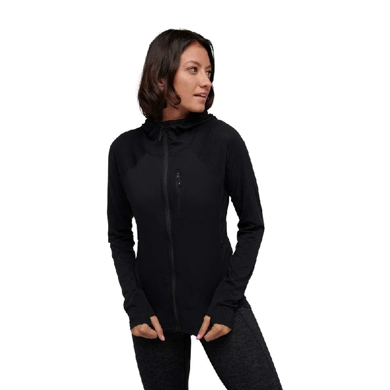 Black Diamond Women's Coefficient Lt Hybrid Hoody Hoodie with Bell Sleeves Flared Feminine Black Diamond Women's Coefficient Lt Hybrid Hoody Hoodie with Bell Sleeves Flared Feminine