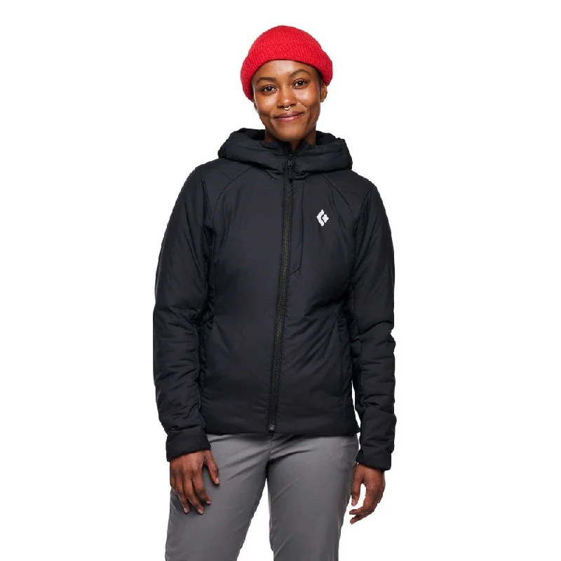 Black Diamond Women's First Light Stretch Hoody Hoodie with V-Neck Classic Versatile Black Diamond Women's First Light Stretch Hoody Hoodie with V-Neck Classic Versatile