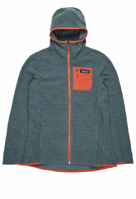 Patagonia Women's R1 Air Full-Zip Hoody - Nouveau Green Hoodie with Rolled Sleeves Casual Relaxed Patagonia Women's R1 Air Full-Zip Hoody - Nouveau Green Hoodie with Rolled Sleeves Casual Relaxed