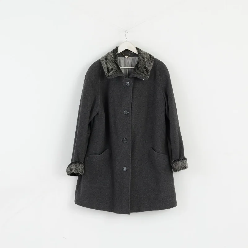 Vintage Women 44 18 Coat Grey Wool Cashmere Blend By Nesi Full Zipper Overcoat Oversized Teddy Overcoat Vintage Women 44 18 Coat Grey Wool Cashmere Blend By Nesi Full Zipper Overcoat Oversized Teddy Overcoat