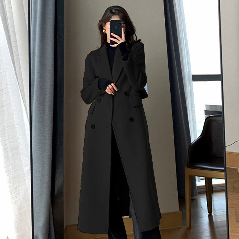 Znbbw Long Trench Coat Women Streetwear Double Breasted Wool Coat Korean Plus Size Windbreaker Outwear Winter Woolen Overcoat Fuzzy Faux Fur Coat Znbbw Long Trench Coat Women Streetwear Double Breasted Wool Coat Korean Plus Size Windbreaker Outwear Winter Woolen Overcoat Fuzzy Faux Fur Coat