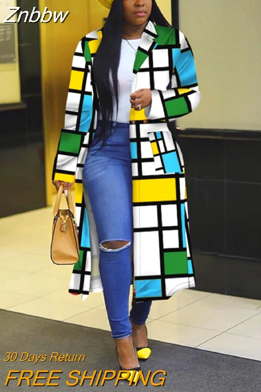 Znbbw Women Casual Loose Printing Overcoat Female Patchwork Spring Full Sleeve Long Coat 2023 Vintage Style Elegant Streetwear Lightweight Minimalist Coat Znbbw Women Casual Loose Printing Overcoat Female Patchwork Spring Full Sleeve Long Coat 2023 Vintage Style Elegant Streetwear Lightweight Minimalist Coat