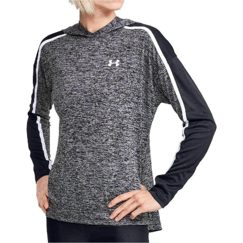 Under Armour Tech Twist Graphic Womens Training Hoody - Grey Hoodie with Half-Zip Sporty Casual Under Armour Tech Twist Graphic Womens Training Hoody - Grey Hoodie with Half-Zip Sporty Casual