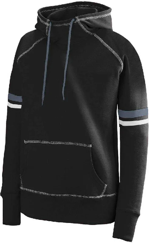 Augusta 5440 Ladies Spry Hoody - Black White Graphite Hoodie with Hem Elastic Stretchable Comfortable Augusta 5440 Ladies Spry Hoody - Black White Graphite Hoodie with Hem Elastic Stretchable Comfortable