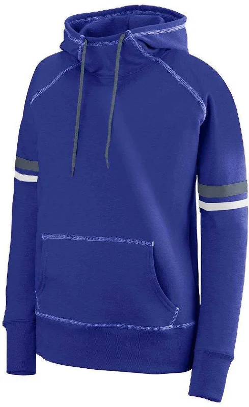 Augusta 5440 Ladies Spry Hoody - Purple White Graphite Hoodie Jacket Zipper Layering Augusta 5440 Ladies Spry Hoody - Purple White Graphite Hoodie Jacket Zipper Layering