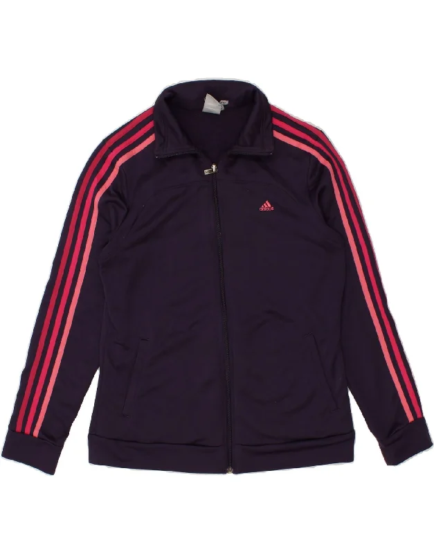 ADIDAS Womens Climalite Tracksuit Top Jacket UK 16/18 Large Purple Tiered Jacket Buttoned Jacket Zippered Jacket ADIDAS Womens Climalite Tracksuit Top Jacket UK 16/18 Large Purple Tiered Jacket Buttoned Jacket Zippered Jacket