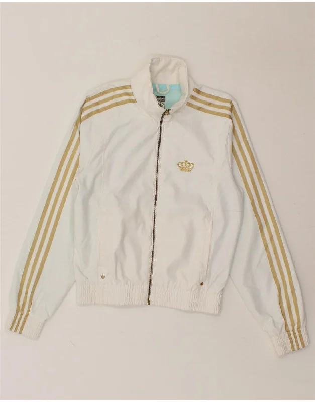 ADIDAS Womens Crop Tracksuit Top Jacket EU 36 Small White Polyester Belted Jacket Elasticated Jacket Padded Jacket ADIDAS Womens Crop Tracksuit Top Jacket EU 36 Small White Polyester Belted Jacket Elasticated Jacket Padded Jacket