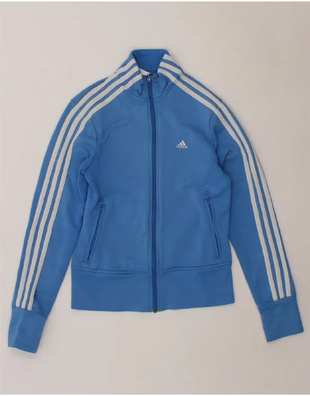ADIDAS Womens Tracksuit Top Jacket UK 10 Small Blue Polyester Mesh Jacket Canvas Jacket Denim Jacket ADIDAS Womens Tracksuit Top Jacket UK 10 Small Blue Polyester Mesh Jacket Canvas Jacket Denim Jacket