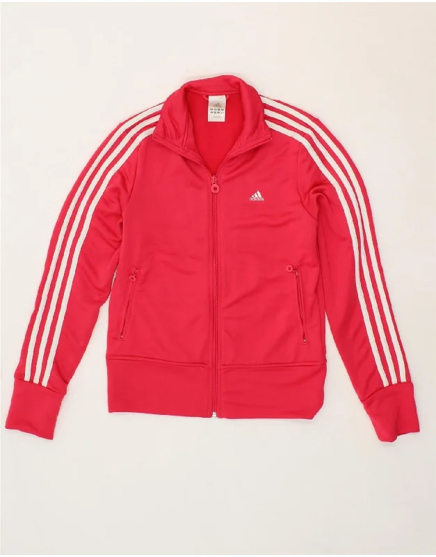 ADIDAS Womens Tracksuit Top Jacket UK 12 Medium Pink Polyester Notch Collar Peter Pan Collar Cowl Neck ADIDAS Womens Tracksuit Top Jacket UK 12 Medium Pink Polyester Notch Collar Peter Pan Collar Cowl Neck