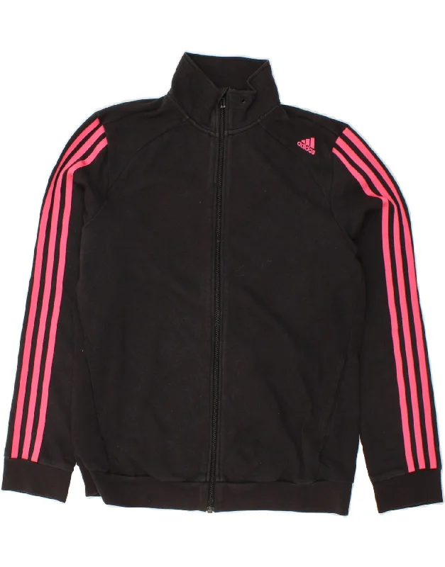 ADIDAS Womens Tracksuit Top Jacket UK 16/18 Large Black Cotton Fleece Fabric Down Fabric Feather Fabric ADIDAS Womens Tracksuit Top Jacket UK 16/18 Large Black Cotton Fleece Fabric Down Fabric Feather Fabric