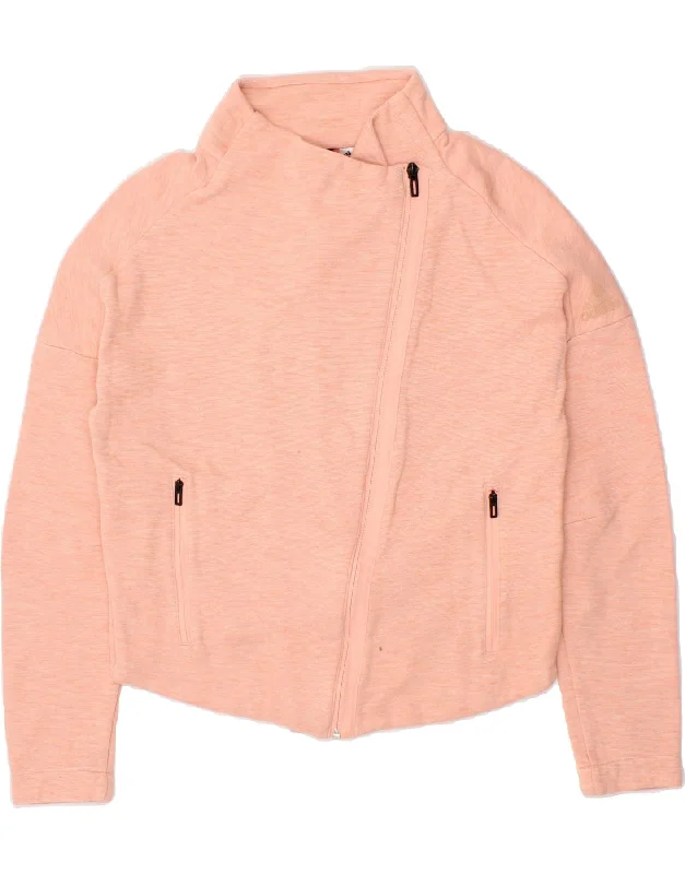 ADIDAS Womens Tracksuit Top Jacket UK 8/10 Small Pink Cotton Denim Fabric Leather Fabric Suede Fabric ADIDAS Womens Tracksuit Top Jacket UK 8/10 Small Pink Cotton Denim Fabric Leather Fabric Suede Fabric