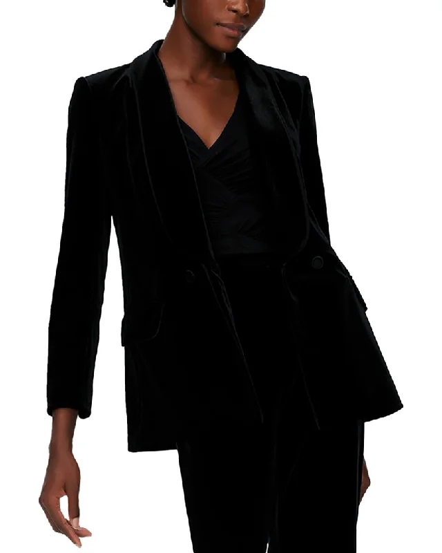 Diane von Furstenberg Chiana Velvet Jacket Embroidered Jacket Appliqued Jacket Beaded Jacket Diane von Furstenberg Chiana Velvet Jacket Embroidered Jacket Appliqued Jacket Beaded Jacket