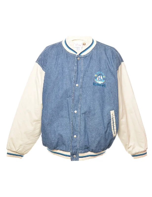 Disney Denim Light Wash Team Jacket - XL Oversized Jacket Tailored Jacket Straight Jacket Disney Denim Light Wash Team Jacket - XL Oversized Jacket Tailored Jacket Straight Jacket