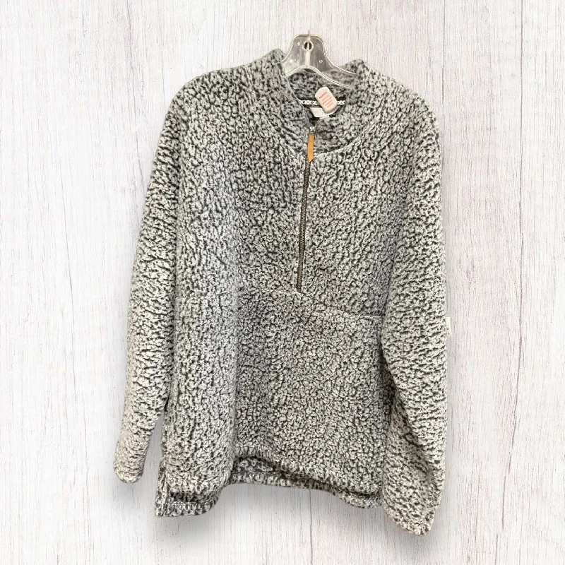 Grey Jacket Faux Fur & Sherpa Time And Tru, Size 1x Bomber Jacket Anorak Windbreaker Grey Jacket Faux Fur & Sherpa Time And Tru, Size 1x Bomber Jacket Anorak Windbreaker