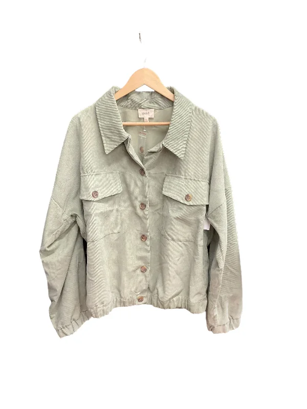 Jacket Shirt By Blu Pepper In Green, Size: 3x Faux Fur Jacket Real Fur Jacket Shearling Jacket Jacket Shirt By Blu Pepper In Green, Size: 3x Faux Fur Jacket Real Fur Jacket Shearling Jacket