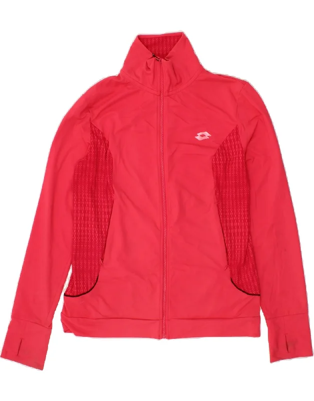LOTTO Womens Tracksuit Top Jacket UK 18 XL Pink Print Jacket Jacquard Jacket Patchwork Jacket LOTTO Womens Tracksuit Top Jacket UK 18 XL Pink Print Jacket Jacquard Jacket Patchwork Jacket
