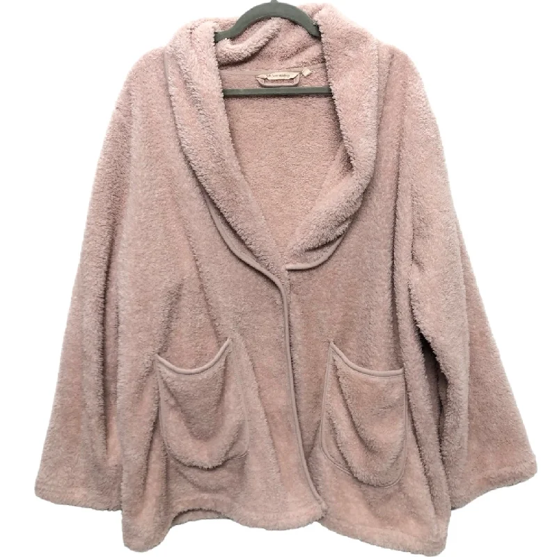 Mauve Jacket Fleece Soft Surroundings, Size 1x Zippered Jacket Buttoned Jacket Snapped Jacket Mauve Jacket Fleece Soft Surroundings, Size 1x Zippered Jacket Buttoned Jacket Snapped Jacket