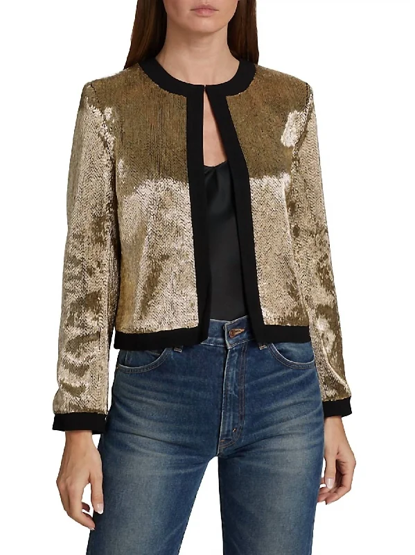 Minou Beaded Jacket In Gold W/ Black Herringbone Jacket Houndstooth Jacket Plaid Jacket Minou Beaded Jacket In Gold W/ Black Herringbone Jacket Houndstooth Jacket Plaid Jacket