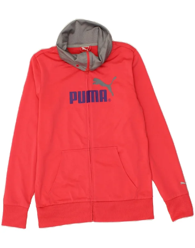 PUMA Womens Graphic Tracksuit Top Jacket UK 12 Medium Pink Polyester Satin Jacket Silk Jacket Chiffon Jacket PUMA Womens Graphic Tracksuit Top Jacket UK 12 Medium Pink Polyester Satin Jacket Silk Jacket Chiffon Jacket