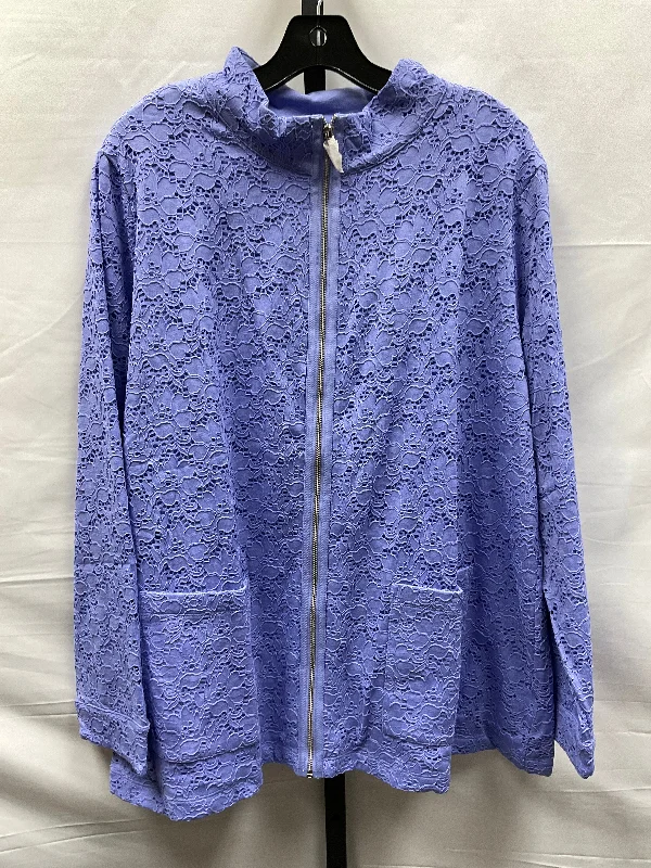 Purple Jacket Other Denim And Co Qvc, Size 2x Faux Fur Fabric Real Fur Fabric Shearling Fabric Purple Jacket Other Denim And Co Qvc, Size 2x Faux Fur Fabric Real Fur Fabric Shearling Fabric
