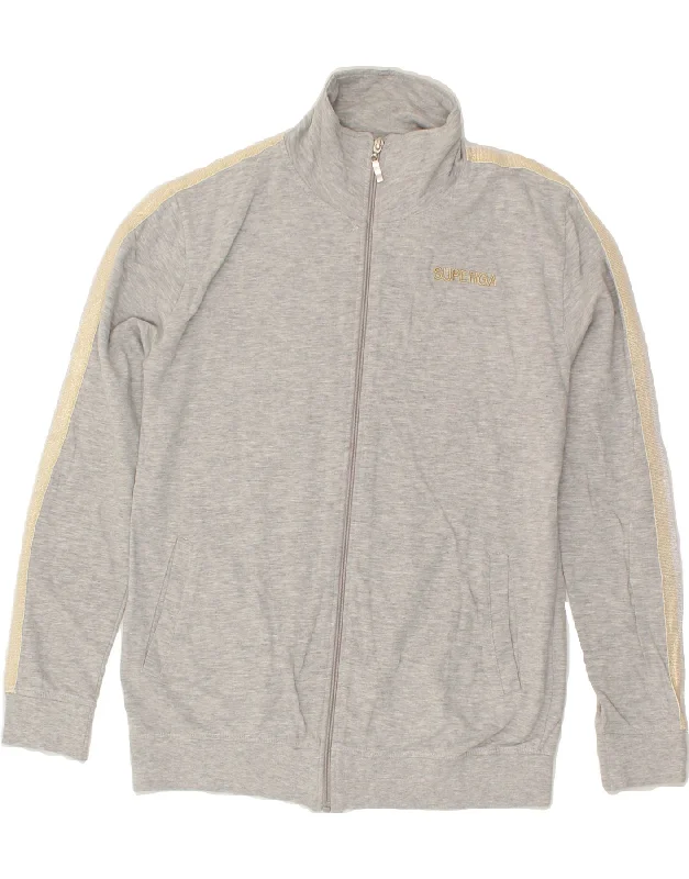 SUPERGA Womens Graphic Tracksuit Top Jacket UK 16 Large Grey Cotton Herringbone Jacket Houndstooth Jacket Plaid Jacket SUPERGA Womens Graphic Tracksuit Top Jacket UK 16 Large Grey Cotton Herringbone Jacket Houndstooth Jacket Plaid Jacket